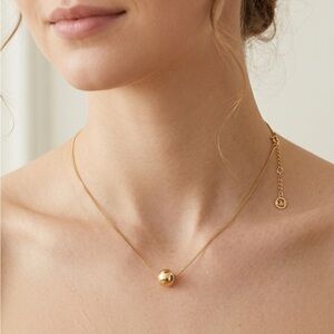 Club Monaco Minimalist Gold-Tone Ball Pendant Necklace